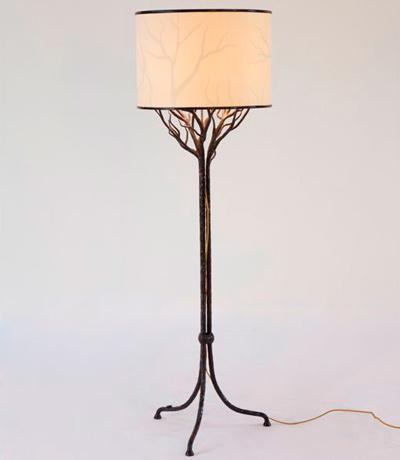 Fran Taubman Branch Lamp Height: 60"H Forged and
