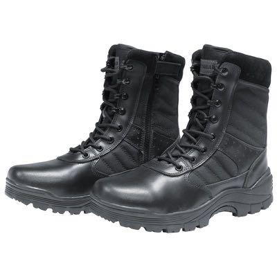 life of the boot Bates Code 6 Side Zip Boot Padded Collar and Ergonomic Flex Points V-Fit Comfort Lacing System YKK Nylon Side Zipper Dual Density Removable Cushioned Insert