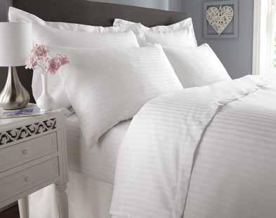 SHEETS & ACCESSORIES SHEETS & ACCESSORIES Satin Stripe - Percale Bed Linen Luxury Percale Bed Linen Classic, crisp and clean. Specification: 50% cotton, 50% polyester, 206 threads per sq.