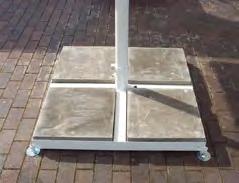Pedestal Bases When ground sockets are not an option, StormForce parasols can be installed using pedestal bases.