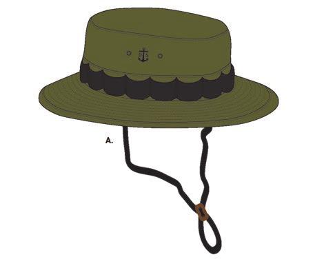 patch OILER 321000123 Rip-stop canvas boonie hat Embroidered logo OLIVE DOWN RIG 321000097 Printed