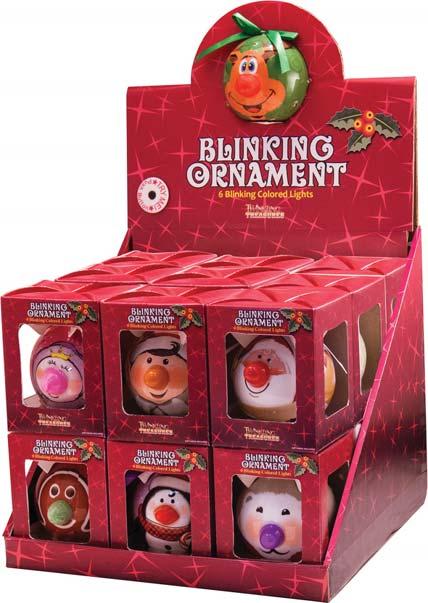 BLINKING ORNAMENT It All Starts Here! Showcase the best-selling blinking ornaments with this eye-catching floor display.
