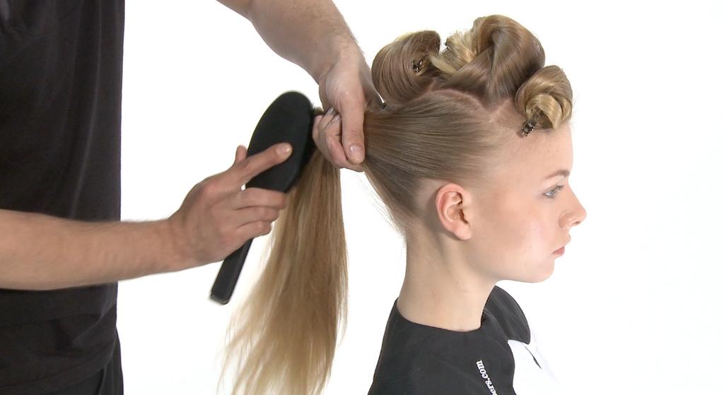 create a ponytail in the back.