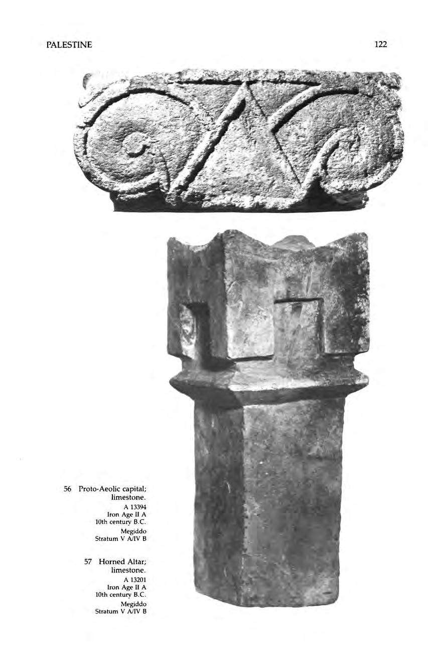 PALESTINE 122 56 Proto-Aeolic capital; limestone. A 13394 Iron Age II A 10th century B.C.