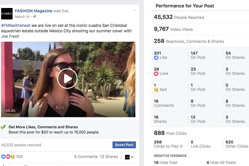 VIDEO CONTENT FACEBOOK LIVE VIDEO INSIGHTS 3 videos