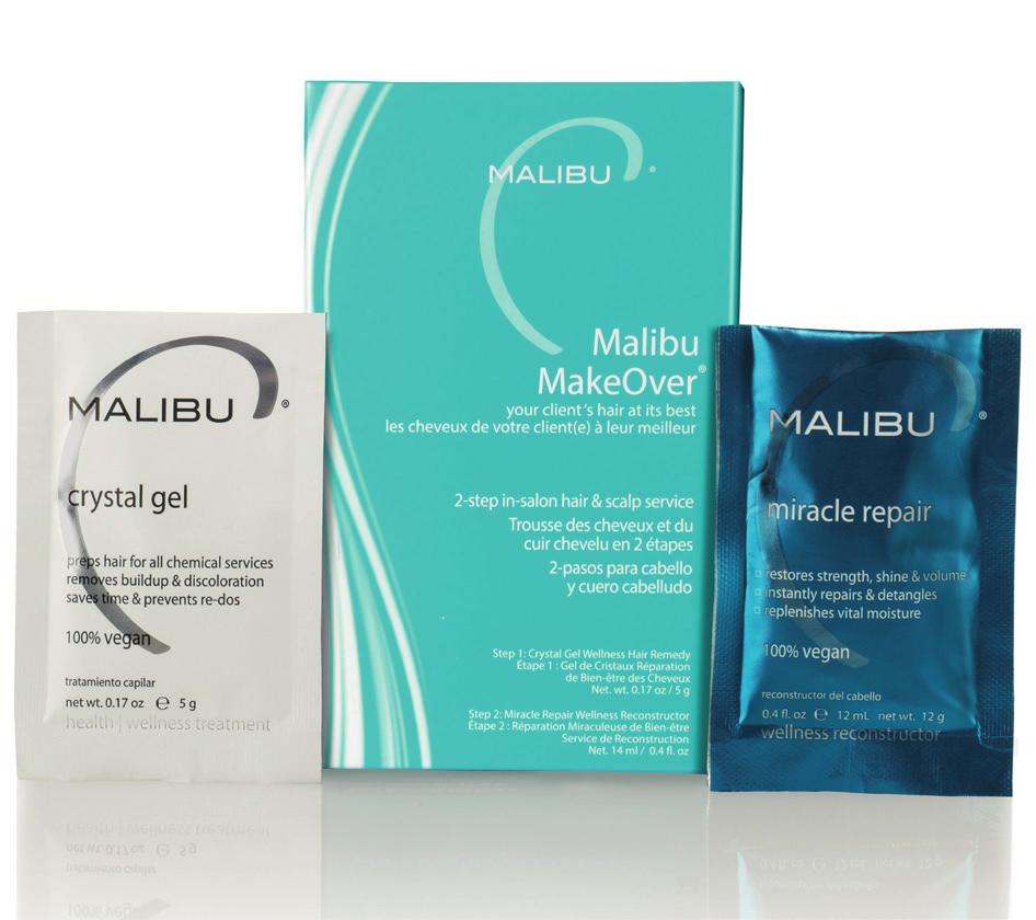 Malibu MakeOver In-Salon Service Step 1 Crystal Gel Normalizer #1 superior hair normalizer chosen by top hair colorists worldwide effectively removes mineral deposits & chlorine caused by exposure to