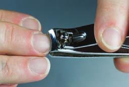 Healthy nails need trimming at least once a month. Never trim nails to the quick, which is the place where fingernail cartilage meets skin.