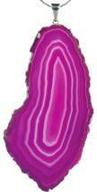 COM 17 Agate Slice, Electroplated Edge & Dip, Small, Assorted colors, 2 GN128G.