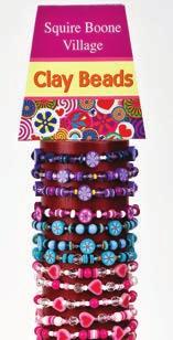 38 SQUIRE BOONE VILLAGE P.O. BOX 711 NEW ALBANY, IN 47151 1-800-234-1804 Clay Bead Stretch Bracelet Pole Merchandising Deal BPC1000.