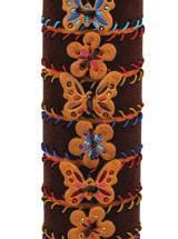 40 SRP 17 Wildflower Bracelets, asst colors $1.80, $30.60 Wildflower Bracelets, Assorted colors BPW101....................$1.80 ea Butterfly & Flower Leather Bracelet Pole Merchandising Deal BPBF1000.