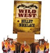 40) FREE pre-priced, bar coded flag labels available with low minimum order Optional Display Signs Wild West Bullet Hang Tag