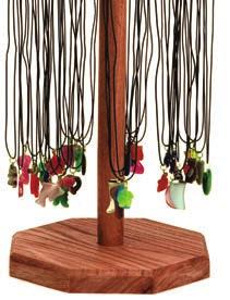CE112 Flower - CE113 Teddy Bear - CE114 Cat s Eye Hang Tag Necklace Wood Counter Merchandising Deal CE200H.............. $125.