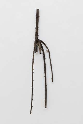 Untitled (roses and arm), 2017 bronze, silver 77 x 20 cm Courtesy: the artist and Monica De Cardenas Gallery, Milano_Zuoz_Lugano My recurrent use of sewing has to be regarded as an attempt to