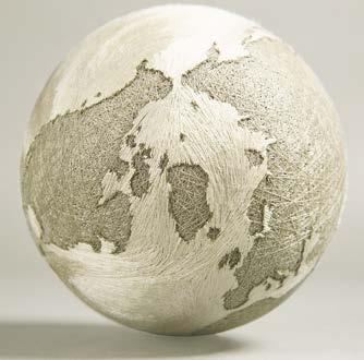 Sphere of influence, 2017 printing on Hahnemuhle Photo, cotton threda, glass-balls 105 x 105 x