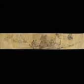 3244 After Deng Shiru (1743-1805): A Calligraphic Couplet Hanging scrolls, color on paper