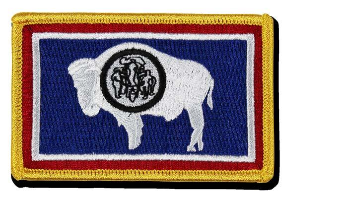 50 Patch 5 Wyoming Flag Patch 100% cotton.