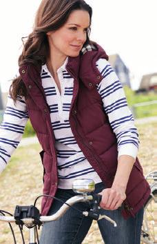 GacFR06 28 brakeburn gilet Quilted, insulated gilet with hood, a curved hem, zip and press stud fastening.