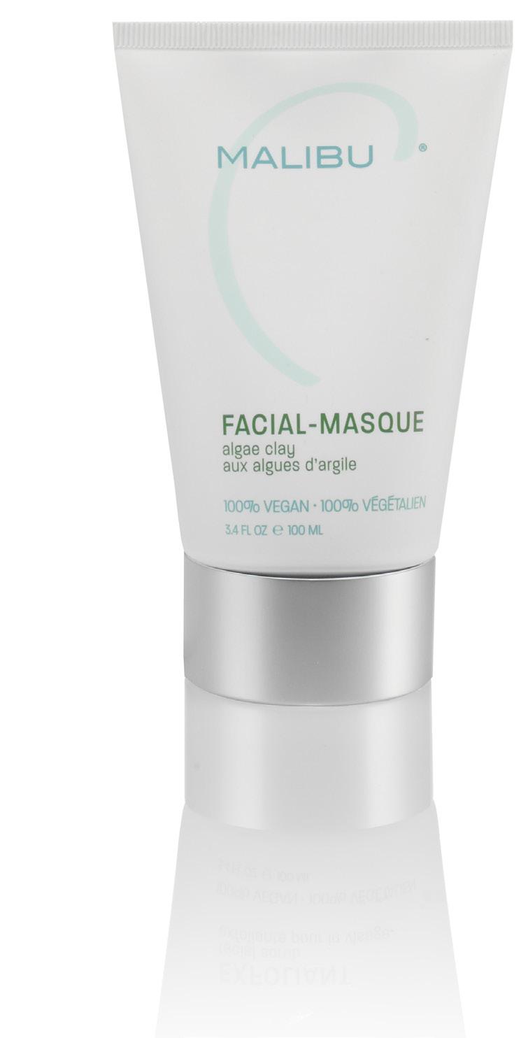 FACIAL-MASQUE algae clay An algae clay wellness facial masque Deep cleanses pores to help prevent oily or acne-prone skin Nature s highest quality natural clays known for their highly absorptive