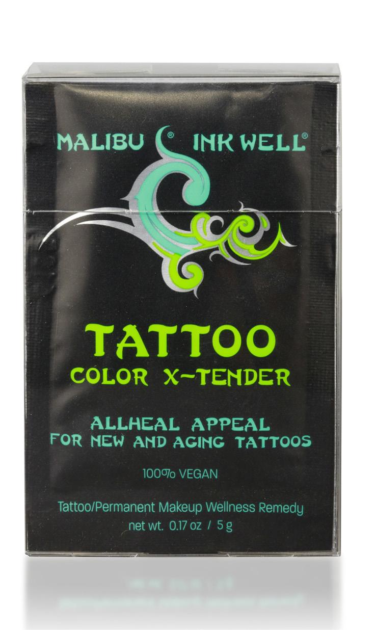 INK WELL tattoo and permanent makeup color prolonger treatment Powerful color-extending antioxidant crystals for tattoos and permanent makeup Extends life-long color vibrancy of new ink Helps prevent