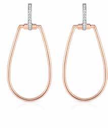 rose gold and diamond Parisienne earrings, $2550.