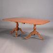 Rococo Revival Walnut Double Pedestal Dining Table