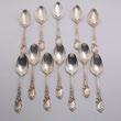 mother of pearl flatware] Reed & Barton Sterling Ladle in Les Cinq Fleurs Pattern, Retailed By