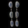 As of: 2/10/2014 Page: 37 451 Pair of Sapphire, Diamond, Sterling Silver Earrings.