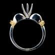 As of: 2/10/2014 Page: 38 463 Diamond, Platinum, 14k Yellow Gold Ring Semi-Mounting. Centering one six prong platinum head, flanked by twelve baguette-cut diamonds weighing a total of approximately 0.