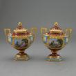 landscape scenes 561 Pair of French Porcelain Figures of Birds {Height