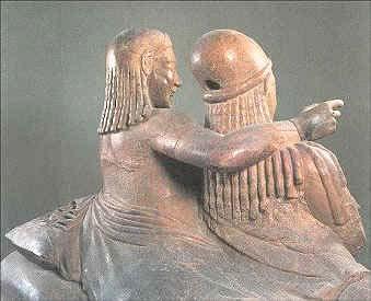 This is a masterpiece of Etruscan ceramic sculpture.