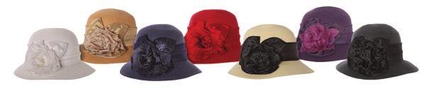 Classic Made In The USA J450-2325 Packable Rose Cloche $26 White, Taupe, Navy, Red, Purple,