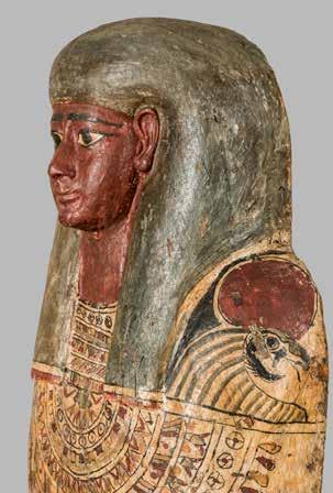 Catalogue No 3. CATALOGUE NO 3. Anthropoid wooden coffin-lid of an un-named man, reused OWNER No name; no title. NUMBER MM 13940 (ex-egyptiska museet E.3940). DIMENSIONS Length. Width. Depth.