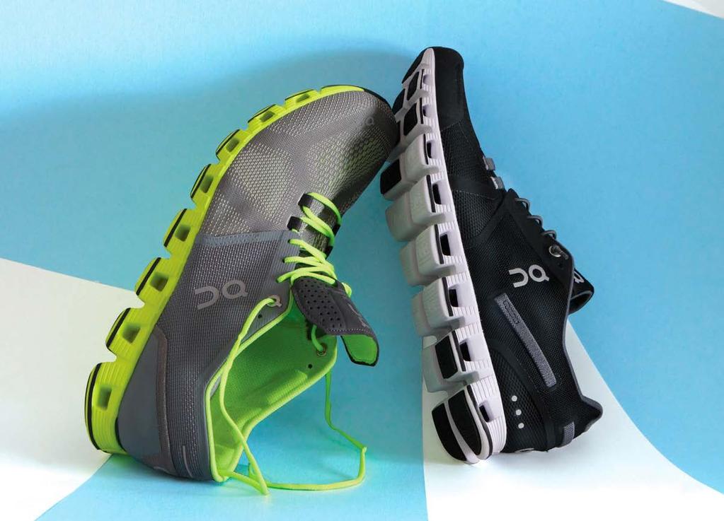 sportstyle FOOTWEAR On Cloud X and On Cloud. 26 sportstyle of their models, but also uses a trompe-l oeil design to de-emphasize the height by visually merging some of the sole with the upper.