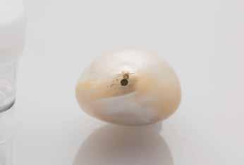 It can also be used to identify fraud in cases where, for example, younger pearls are mounted in historical jewellery items, or have been treated so that they appear older than having been farmed