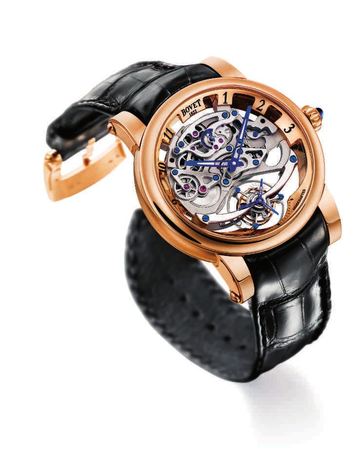 INNER BEAUTY Presented in 2007, timepieces in the Dimier Collection are characterized in the BOVET catalogue by the four horns of their case and a crown positioned at 3 o clock.