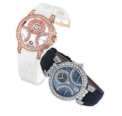 $61,000 10 : Lady s Automatic Ocean Biretrograde in 18kt rose gold with diamond bezel and mother of pearl  $44,600