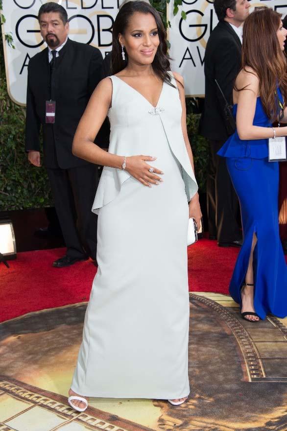 Image Courtesy of HFPA Nominated for BEST PERFORMANCE BY AN ACTRESS IN A TELEVISION SERIES DRAMA for her role in SCANDAL, actress Kerry Washington attends