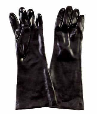 PVC DIPPED GLOVES These are cotton gloves that have been hot-dipped in PVC to make them leak-proof.