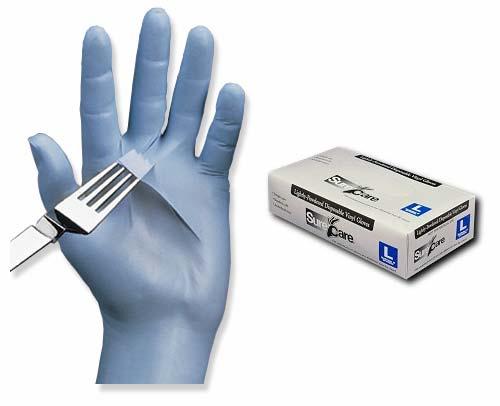 BLUE NITRILE GLOVES Blue Nitrile gloves are a lot like latex gloves, but they re made out of a synthetic rubber.