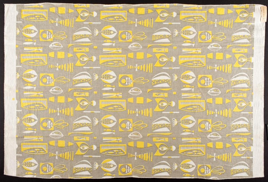Don Smith (1918 1972, active San Francisco, California), L. Anton Maix Fabrics (established 1948) Fish Fair Textile, c.