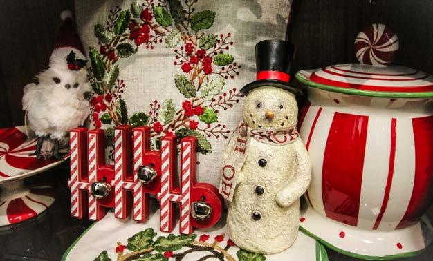 figurines, throw pillows and ornaments.