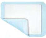 Offers the convenience of an all-in-one dressing by combining an absorbent non-adherent central gauze pad surrounded by a breathable adhesive border, with a polyurethane film barrier.