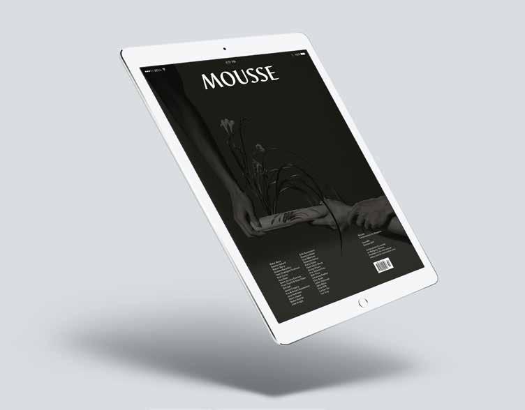 MAGAZINE DIGITAL - IPAD VERSION & NEWSLETTER C D E IPAD APP One of the first magazines in its sector to go digital, Mousse has been available since 2011 in a version for the ipad, available through
