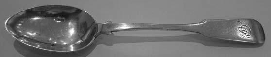 Elgin silver Fiddle pattern teaspoon, circa 1830 by William