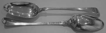 Pair of Old English with Shoulders pattern tablespoons, London 1762 by
