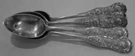 Edwardian silver Rose pattern egg spoon,