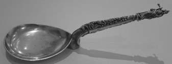 German silver parcel-gilt marrow spoon (teaspoon sized), Augsburg c.
