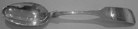Chinese Export silver Fiddle pattern dessert spoon, circa