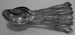 Russian silver parcel-gilt & enamel teaspoon,