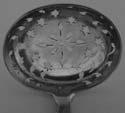 195. Victorian silver Fiddle pattern spice sifter ladle, London 1874 by Henry &